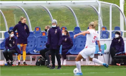  ??  ?? Hege Riise watches her England squad in training last month. Photograph: FA Handout/PA