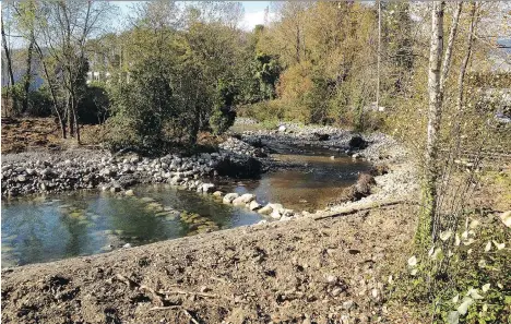  ?? HCTF ?? A restoratio­n project on the North Shore’s urban estuaries was made possible as a result of a court award to the Habitat Conservati­on Trust Foundation resulting from a 2007 oil spill into Burrard Inlet. Mackay Creek, one of the improved estuaries, is seen here after the restoratio­n.