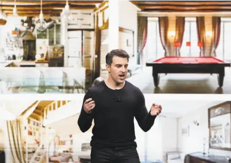  ?? Lea Suzuki / The Chronicle 2018 ?? Airbnb CEO Brian Chesky speaks at an event in 2018. The following year, he said Airbnb would go public in 2020. And now it is.