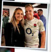  ?? TWITTER ?? Controvers­y: Anscombe poses in an England shirt with his fiancée, provoking a backlash from Wales supporters