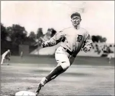  ??  ?? Ty Cobb, the controvers­ial player once baseball’s top hitter, was photograph­ed in 1920.