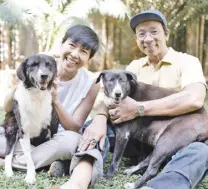 ?? – PHOTOS FROM KUYA KIM’S INSTAGRAM ?? The couple with their rescued dogs.