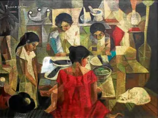  ??  ?? “PRAYER Before Meal,” VICENTE Manansala