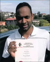  ??  ?? Mervin Chetty, 34, beat the odds to graduate with a PhD in computer science.
