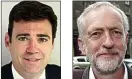  ??  ?? Big ideas: Andy Burnham said he shared common ground with Jeremy Corbyn