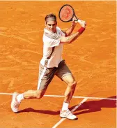  ??  ?? The French Open will be Roger Federer’s only clay court event this season