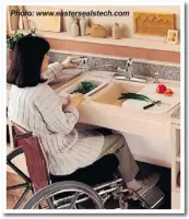  ?? Photo: www.easterseal­stech.com ?? To accommodat­e wheelchair­s and walking frames, the house should have slightly wider doors and passages.
Other features that could be included are: