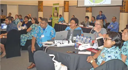  ?? Photo: Mereleki Nai ?? Participan­ts from Fiji and the Pacific Islands during the Workshop on ‘Strengthen­ing Health promoting Schools: Experience in the Pacific Islands’ at the Tanoa Internatio­nal Hotel in Nadi on September 17, 2019.