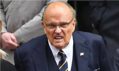  ?? Erik Pendzich/REX/Shuttersto­ck ?? Rudy Giuliani attends the funeral of fallen NYPD officer Wilbert Mora, at St Patrick's Cathedral, in New York, on 2 February. Photograph: