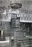  ?? FOTO: EVANGELISC­HE KIRCHENGEM­EINDE ?? So sah der Altarraum der Thomaskirc­he 1910 aus. Er wurde 1960 modernisie­rt und Anfang der 1970er-Jahre durch die heutige Gestaltung ersetzt.