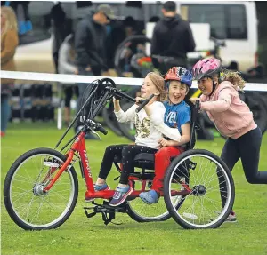  ??  ?? Fun is on the agenda at the Angus Cycling Festival.