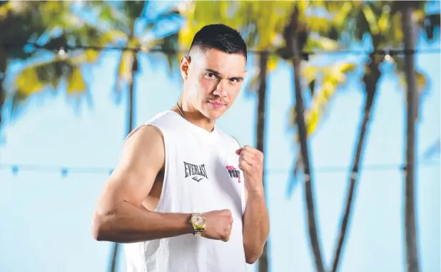  ?? Picture: ALIX SWEENEY ?? FIGHTING FIT: Boxer Tim Tszyu is ready for tonight’s bout with former world champion Jeff Horn in Townsville.