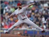  ?? NHAT V. MEYER — BAY AREA NEWS GROUP FILE ?? Former Reds starting pitcher Anthony DeSclafani throws against the Giants at AT&T Park in July 2016. The Giants on Wednesday agreed to terms with the veteran starter on a one-year deal.
