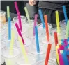  ?? PHOTO: TNS ?? The last straws . . . Plastic straws are among several items to be banned by the EU in an effort to reduce ocean pollution.