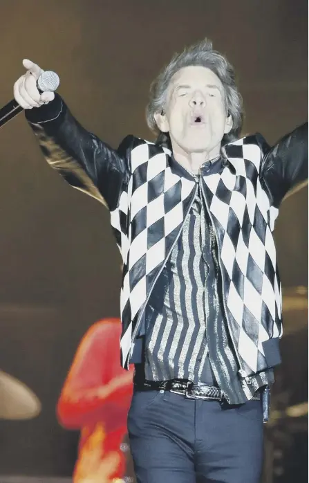  ??  ?? 2 Mick Jagger says the Trump campaign’s decision to use the Rolling Stones’ You Can’t Always Get What You Want was odd, given it was a ‘sort of doomy ballad about drugs in Chelsea’