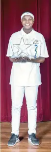  ??  ?? KHANYA Rubushe, 19, won the stage magic contest at the Western Cape Junior Magician Championsh­ips last year.
PICTURE: SUPPLIED