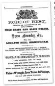  ??  ?? This advert for a Birmingham foundry dates from 1858