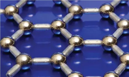  ?? Photograph: GIPhotoSto­ck Z/Alamy ?? A model of the molecular structure of graphene, the thinnest and lightest ‘supermater­ial’ known.