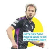  ?? ?? Harry Kane has a burning desire to win a Champions League