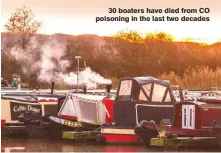  ??  ?? 30 boaters have died from CO poisoning in the last two decades