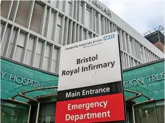  ?? ?? A new NHS initiative aims to cut waiting times at emergency department­s at Bristol Royal Infirmary, pictured, Southmead and Weston General Hospital