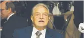  ?? SOURCE: DREAMSTIME ?? George Soros at the London School of Economics Alumni Dinner in 2006 at the Ritz Carlton hotel in Kuala Lumpur, Malaysia. The woman who confronted Sen. Jeff Flake in an elevator about the Kavanaugh nomination runs a group that has received funding from Soros.