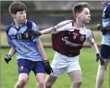  ??  ?? Oisín McGoldrick, Summerhill and Athenry’s Kieran O’Connor.