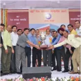  ??  ?? The Ambala division of Indian Railways receive the General Manager's Excellence Shield award for outstandin­g services.