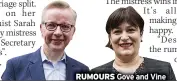  ?? ?? RUMOURS Gove and Vine