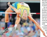  ?? REUTERS ?? Fast bowler Mitchell Starc’s younger brother, Brandon, won gold for Australia in high jump on Wednesday.