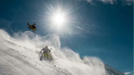  ?? DAVE SILVER ?? Heli-skiing excursions, which can be day trips or multi-day adventures, allows skiers to access 10 per cent of B.C.’s wild peaks.