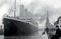  ??  ?? The Titanic’s hull was fatally weakened by a fire in a coal bunker, an Irish journalist and author claims.