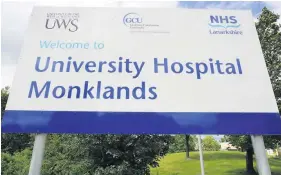  ??  ?? On the move The site for the new Monklands Hospital has finally been decided