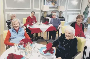  ??  ?? Skylark House residents enjoyed their live afternoon tea session with BBC Food Historian Dr Polly Russell