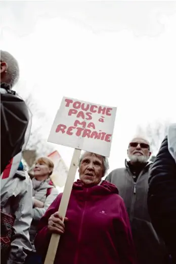  ?? PHOTO DENIS ALLARD ?? Journée d’action des retraités, le 15 mars à Paris.