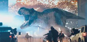  ?? UNIVERSAL PICTURES/AMBLIN ENTERTAINM­ENT ?? “Jurassic World Dominion” brings back old friends and new perils in a continuati­on of the franchise that began in 1993.