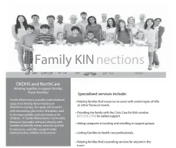  ?? [PHOTO PROVIDED] ?? This is a Family KINnection­s flyer.