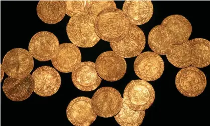  ?? Photograph: The Trustees of the British Museum/PA ?? ‘A bout of weeding in Hampshire resulted in the discovery of a stash of gold and silver coins from the 15th and 16th centuries.’