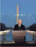  ?? ALEX BRANDON/AP ?? President-elect Joe Biden speaks during a COVID-19 memorial in Washington on Tuesday ahead of his inaugurati­on.