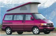  ??  ?? The raised roof of the VW Eurovan provided
additional sleeping space.