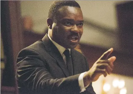  ?? ATSUSHI NISHIJIMA/PARAMOUNT PICTURES/THE ASSOCIATED PRESS ?? David Oyelowo portrayed Dr. Martin Luther King, Jr. in Selma. His performanc­e so impressed Steven Spielberg, he asked the actor if he would consider acting the part again in a possible Spielberg biography of the civil rights leader.