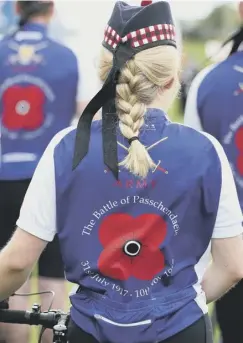  ??  ?? 0 Black Watch soldiers cycled to Ypres and back to Crieff