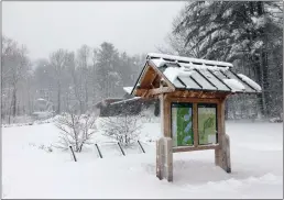  ?? FILE PHOTO ?? Grafton Lakes State Park is seen in this wintertime file photo with snow covering the grounds at the time.