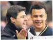  ??  ?? BOND Pochettino and Dele Alli