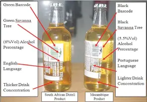  ?? (Courtesy pic) ?? The expert, after tasting the two ciders, discovered that a stronger fermentati­on of flavours emerge from the 5.5 per cent bottle, while the six per cent bottled has acidic undertones and became more dry.