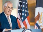  ?? PAUL J. RICHARDS/GETTY-AFP ?? Secretary of State Rex Tillerson says the blockade hinders regional U.S. military action and the battle against ISIS.