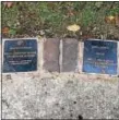  ?? SUSAN SERBIN — DIGITAL FIRST MEDIA ?? The Walk of Fame plaques honoring 2017 inductees Elinor Cadman and Nan L. Dutton have been installed at the Fourth and Jackson streets plaza.