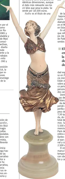  ??  ?? ‘RADHA’ Escultura de Paul Philippe Precio de salida:
16.000 € Lamas Bolaño Subastas, Barcelona
