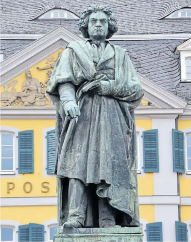  ?? BILD: Wolfgang Stelljes ?? Das Beethoven-Denkmal auf dem Münsterpla­tz in Bonn.