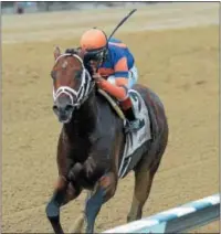  ?? PHOTO CHELSEA DURAND/NYRA ?? It was Outplay who out ran the competitio­n in last year’s Curlin Stakes at Saratoga. This year all eyes will be on Hofburg.